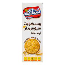 بيسكويت ستاك چندغله سبوسدار هپي نس225گ24ع